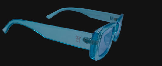 Clear/Blue "H" Hybrid Sunglasses 🥶